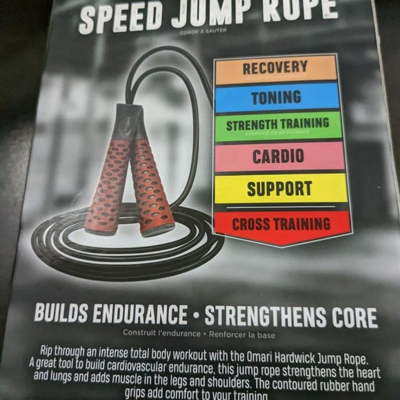 Omari Hardwick Speed Jump Rope New Red Handle Cross Training NEW - Picture 2 of 2